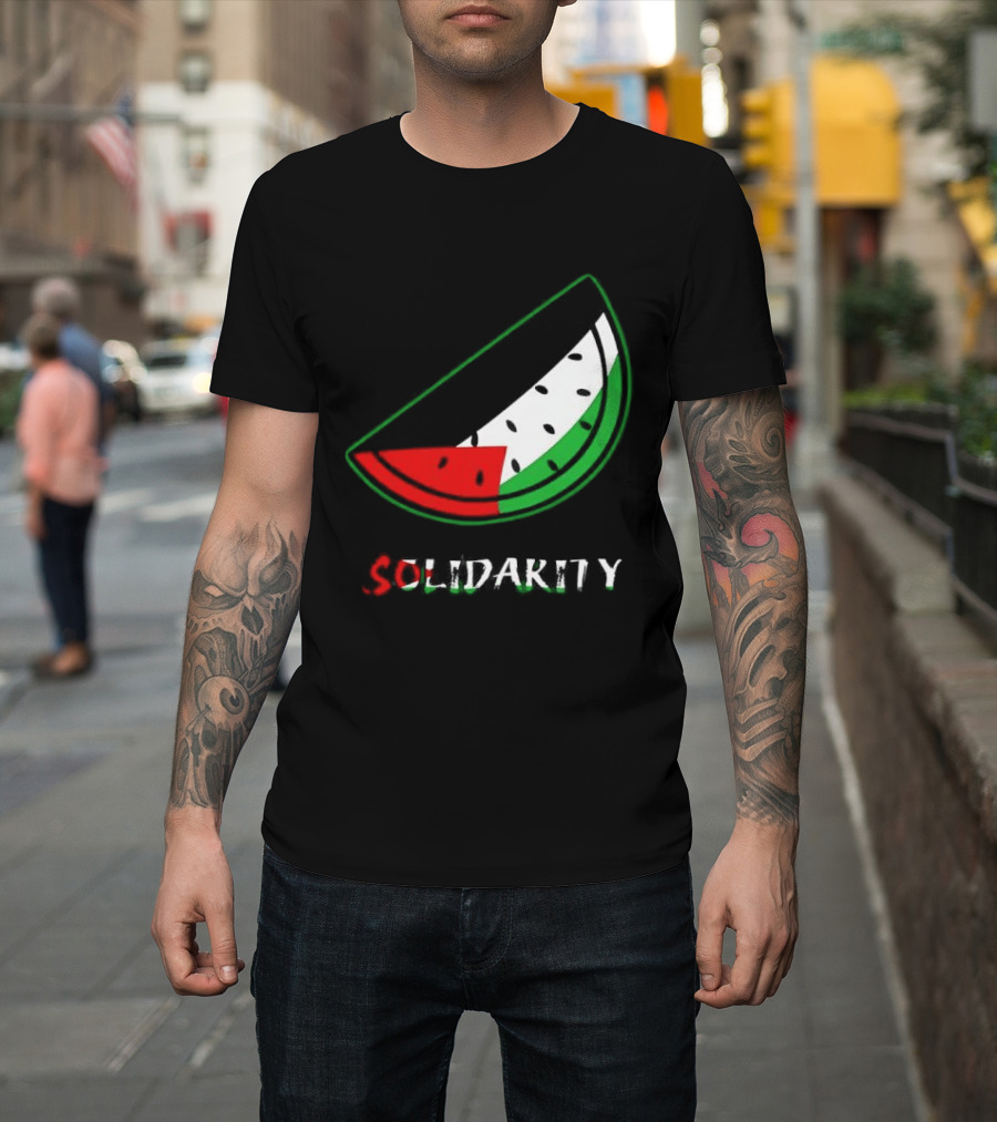 Solidarity Watermelon Palestinian Flag T-Shirt