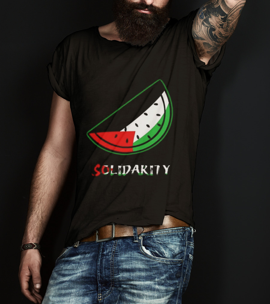 Solidarity Watermelon Palestinian Flag T-Shirt