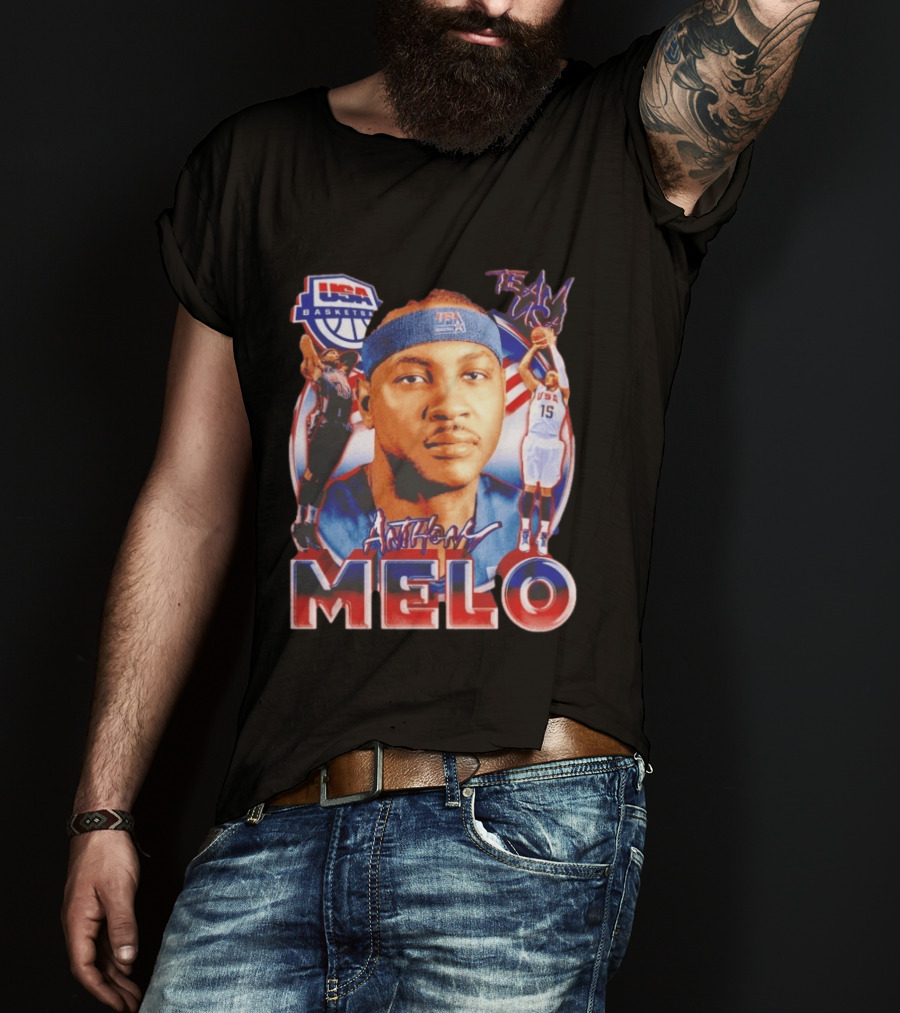 USA Basketball Team Anthony Melo Carmelo Anthony Player Team USA T-Shirt
