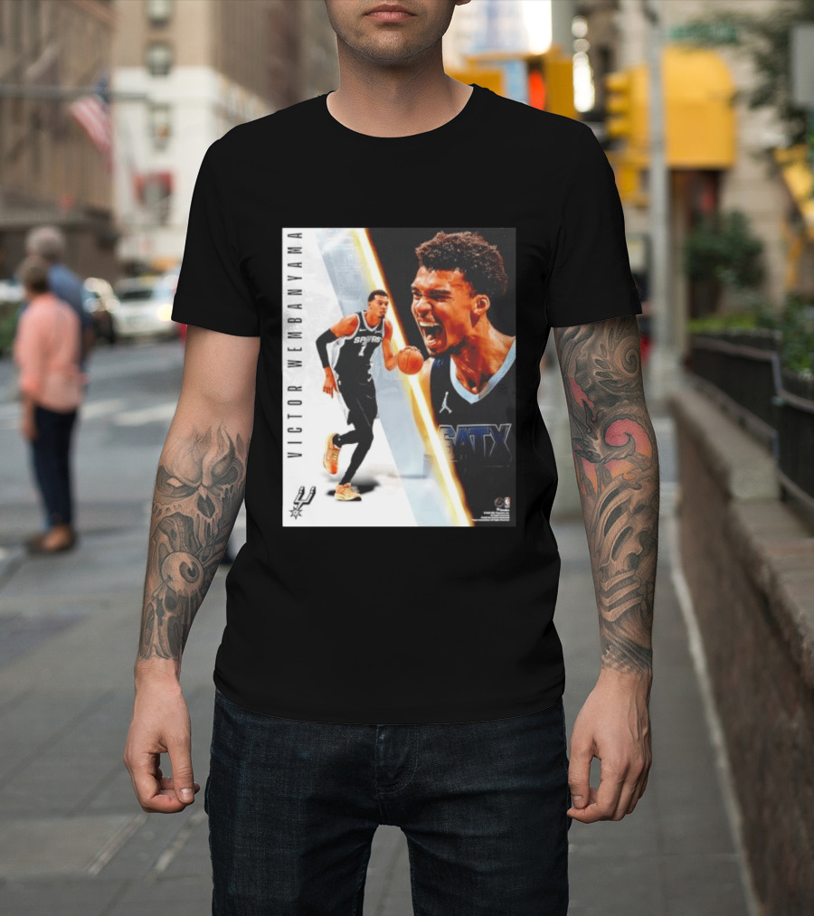 Victor Wembanyama San Antonio Spurs SATX Radiance Collage T-Shirt