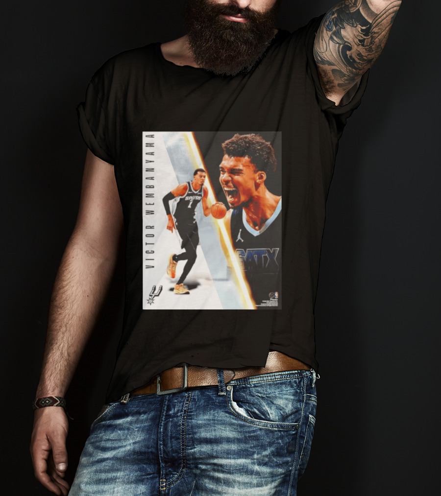 Victor Wembanyama San Antonio Spurs SATX Radiance Collage T-Shirt