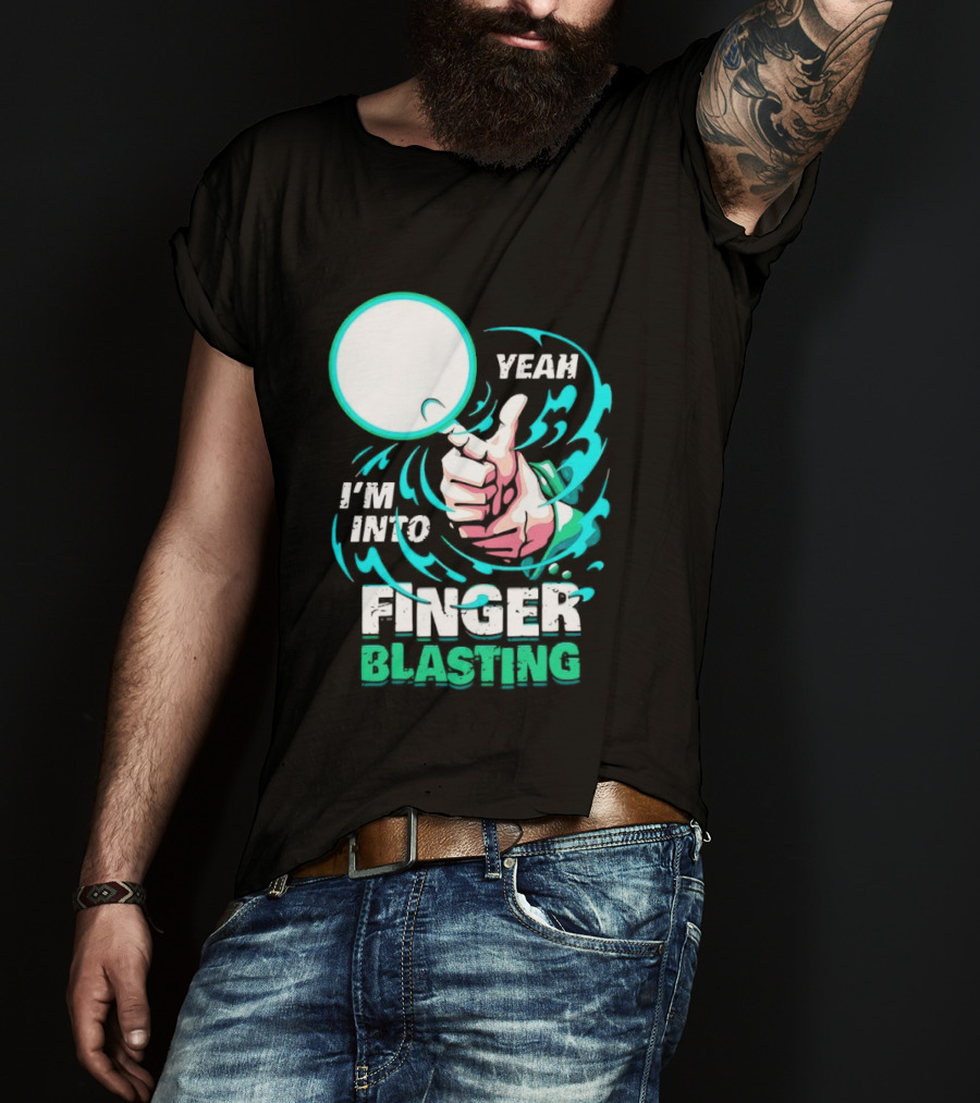 Yeah I Am Into Finger Blasting Cartoon Thumbs Up Spiral T-Shirt