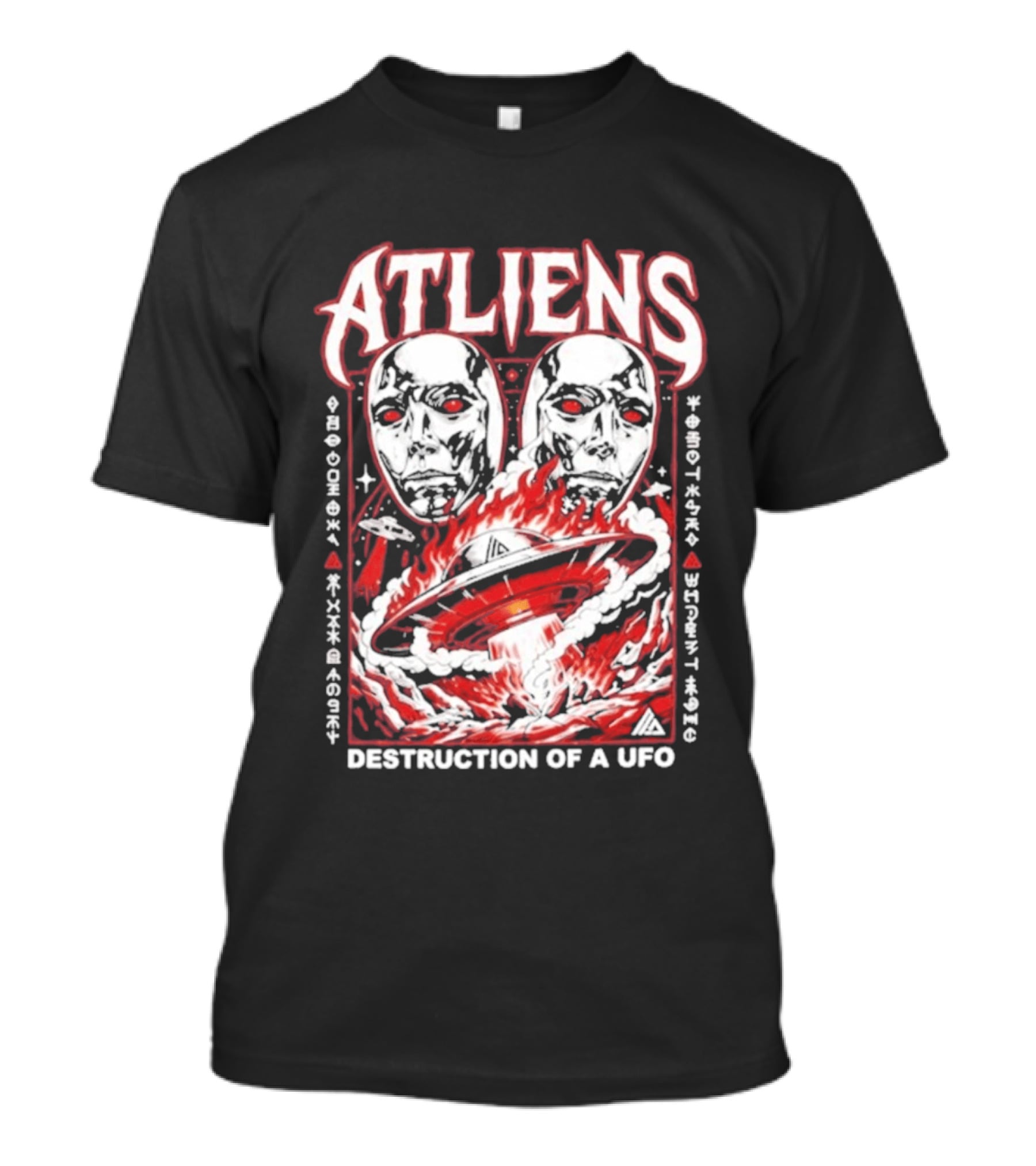 Atliens Room Six Destruction Of A UFO Attack Crew 4318 T-Shirt