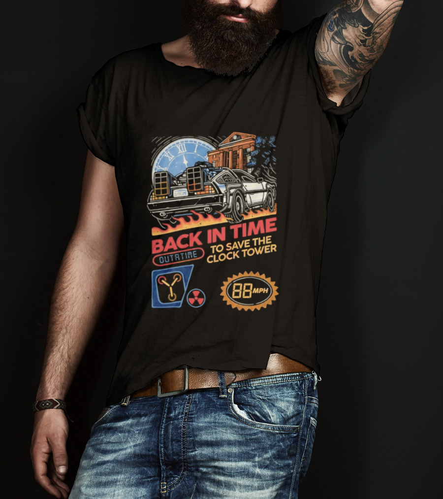 Back In Time Outatime Save The Tower 88mph T-Shirt