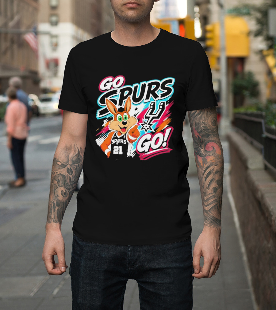 Go Spurs Go San Antonio Spurs Coyote Basketball 21 T-Shirt