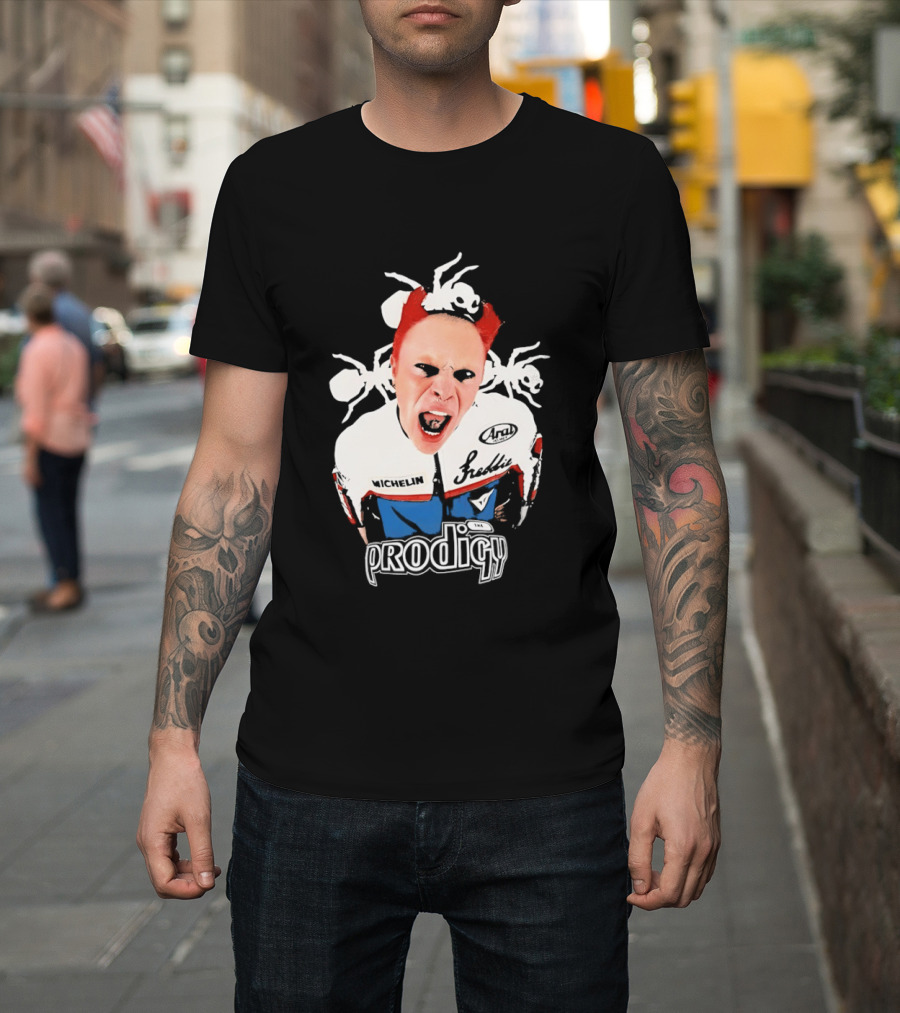 Keith Flint The Prodigy Michelin Arai Electronic Music Band Concert T-Shirt