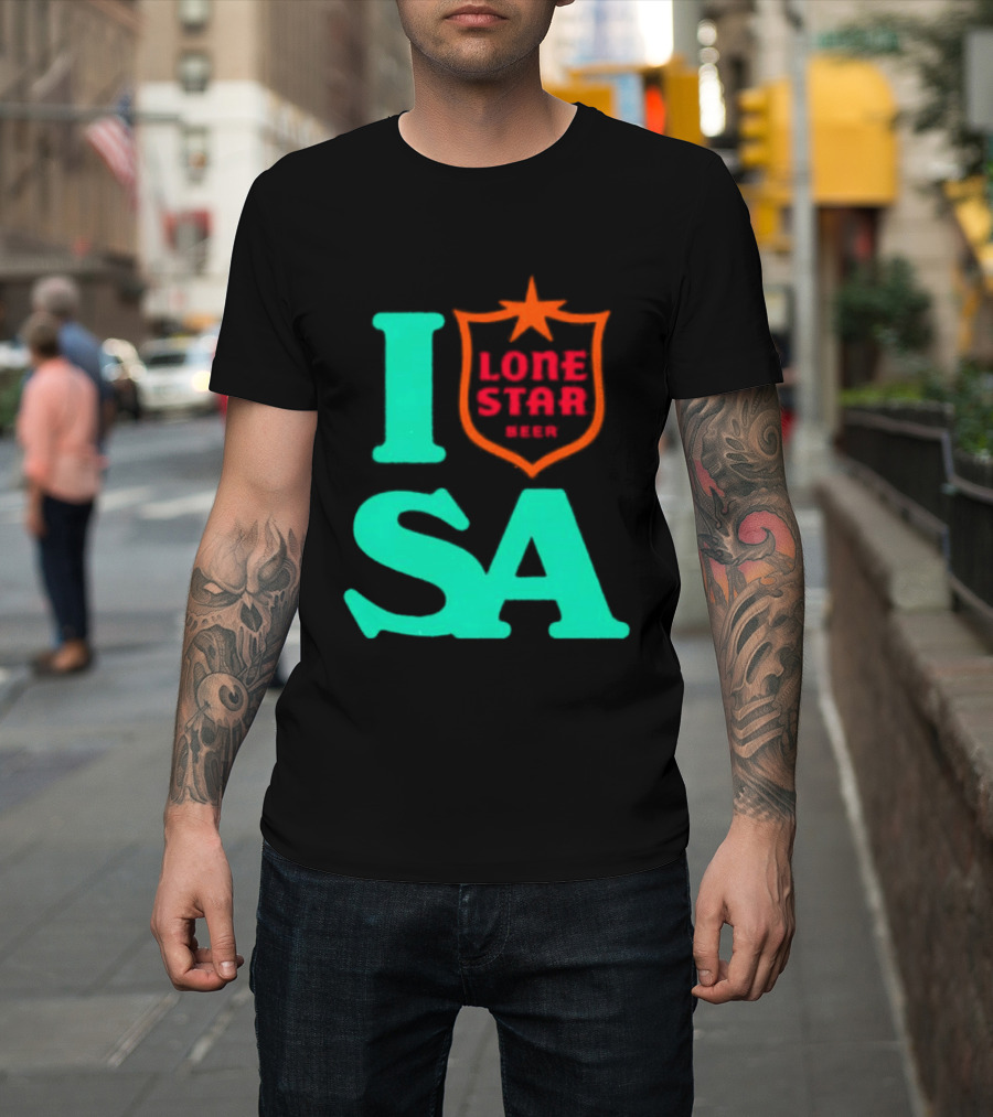 Lone Star Beer I Love San Antonio USA Texas T-Shirt