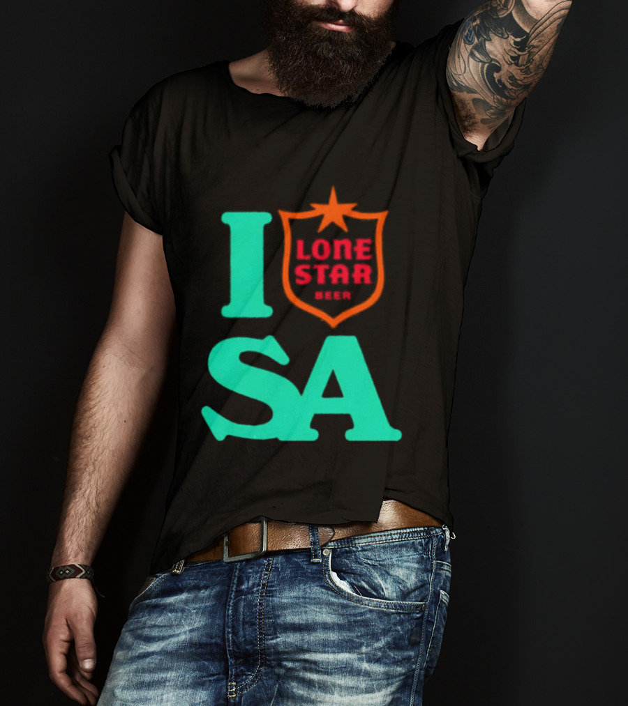 Lone Star Beer I Love San Antonio USA Texas T-Shirt