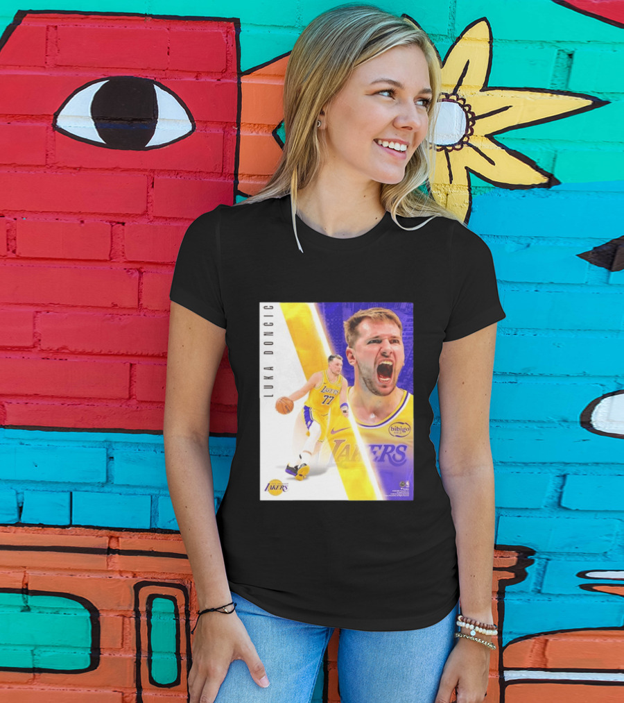 Luka Doncic 77 Los Angeles Lakers Basketball Energetic T-Shirt