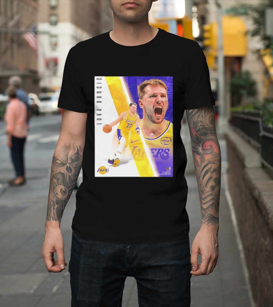 Luka Doncic 77 Los Angeles Lakers Basketball Energetic T-Shirt