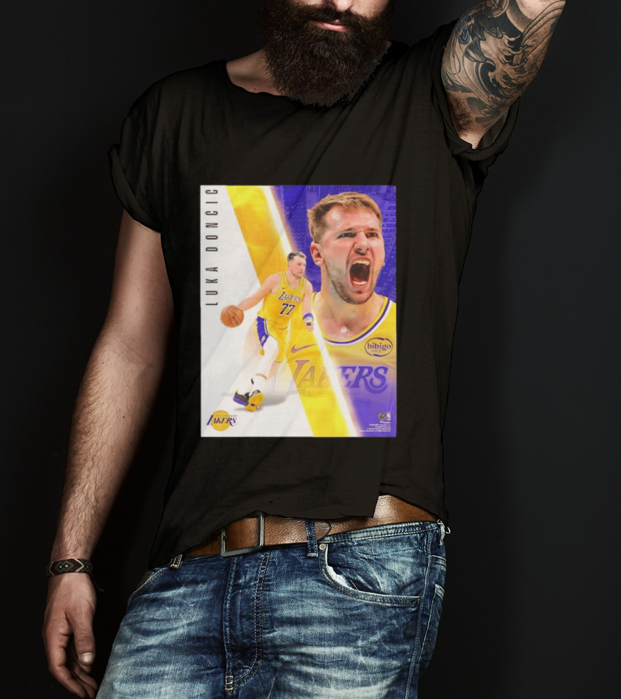 Luka Doncic 77 Los Angeles Lakers Basketball Energetic T-Shirt