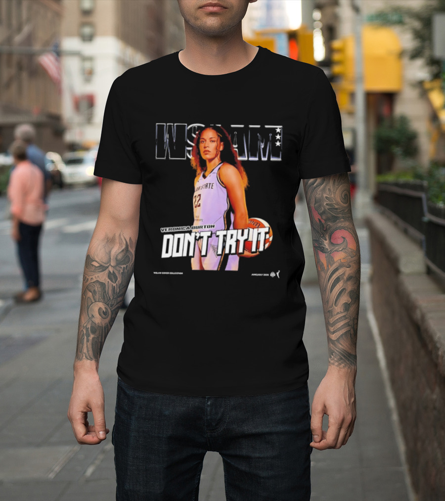 Veronica Burton Don't Try It Golden State Valkyries WSLAM Basketball T-Shirt