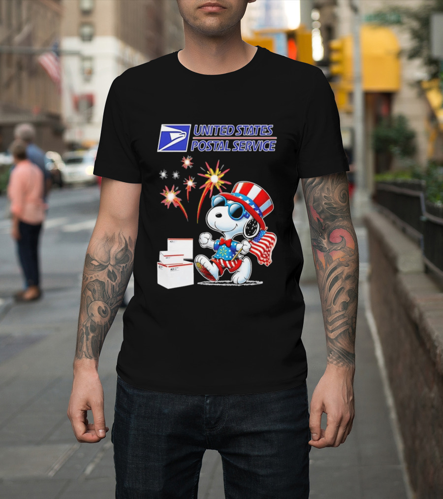 Snoopy Fourth Of July United States Postal Service Patriotic Celebration T-Shirt