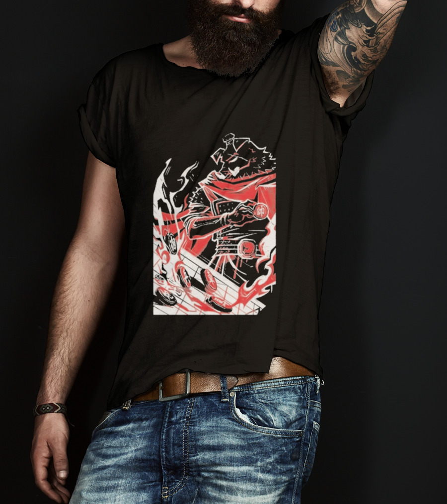 Technoblade Of War Gamer Tribute Epic Medieval Style Scarf And Flames T-Shirt