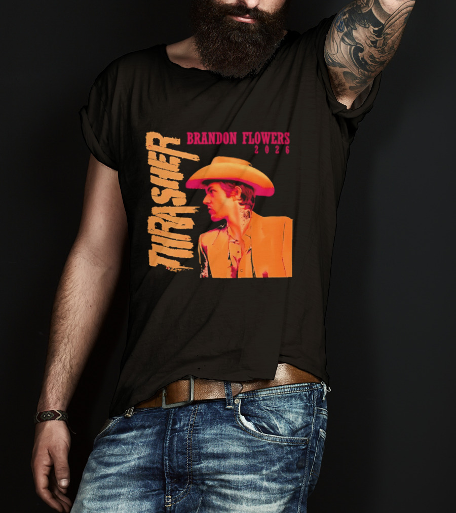 Brandon Flowers Thrasher 2026 Cowboy T-Shirt