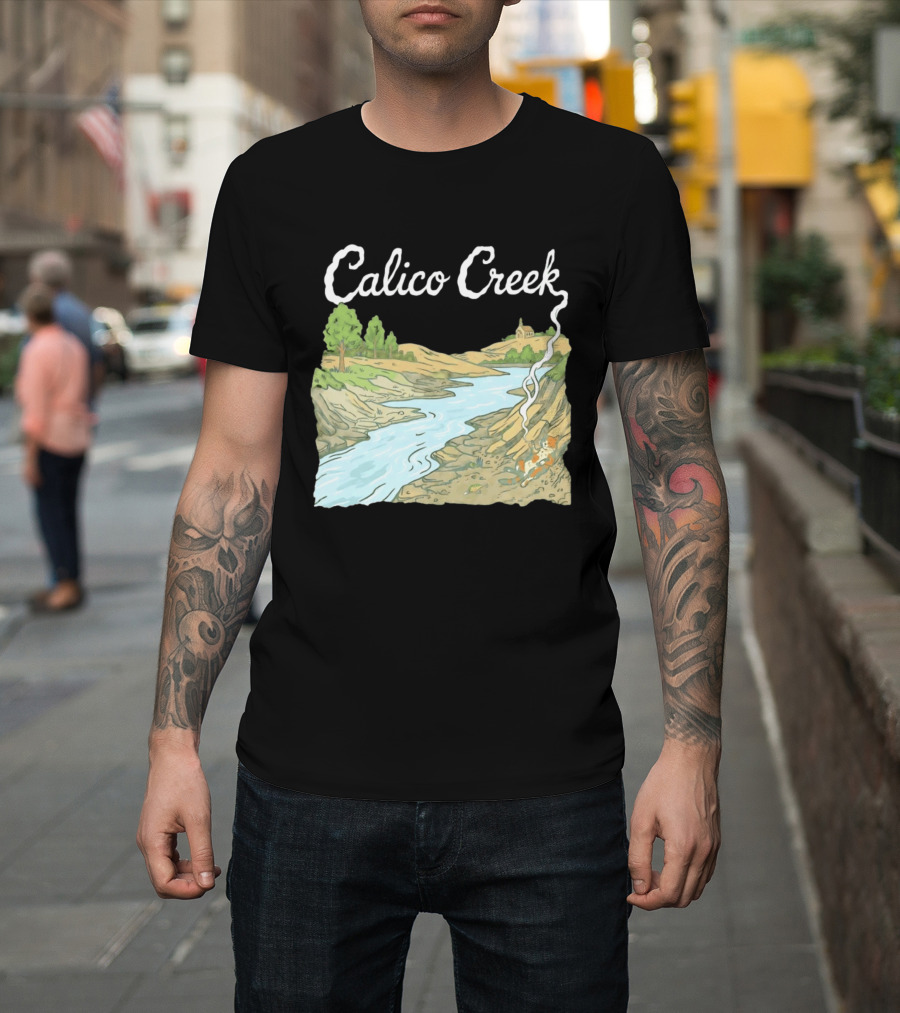 Calico Creek Scenic River And Countryside Landscape T-Shirt