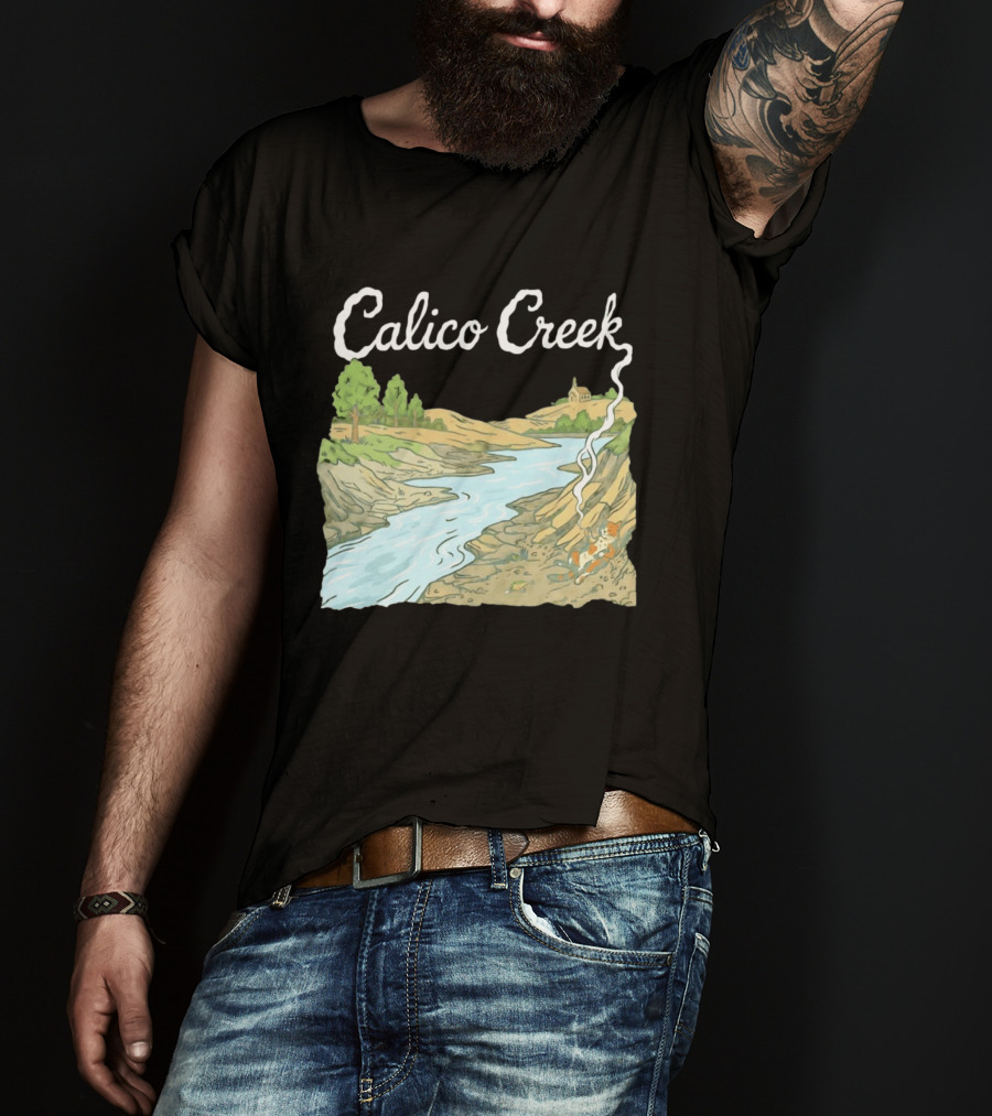 Calico Creek Scenic River And Countryside Landscape T-Shirt