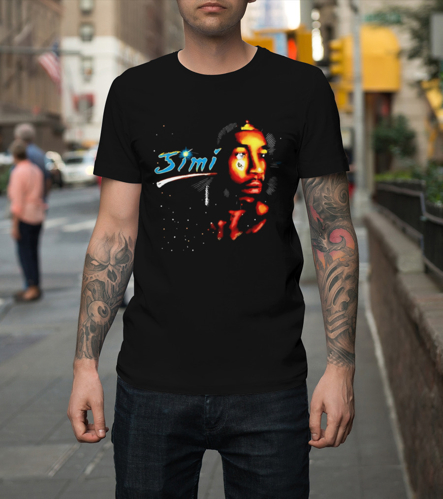 Jimi Hendrix Psychedelic Cosmic Stardust Simi T-Shirt