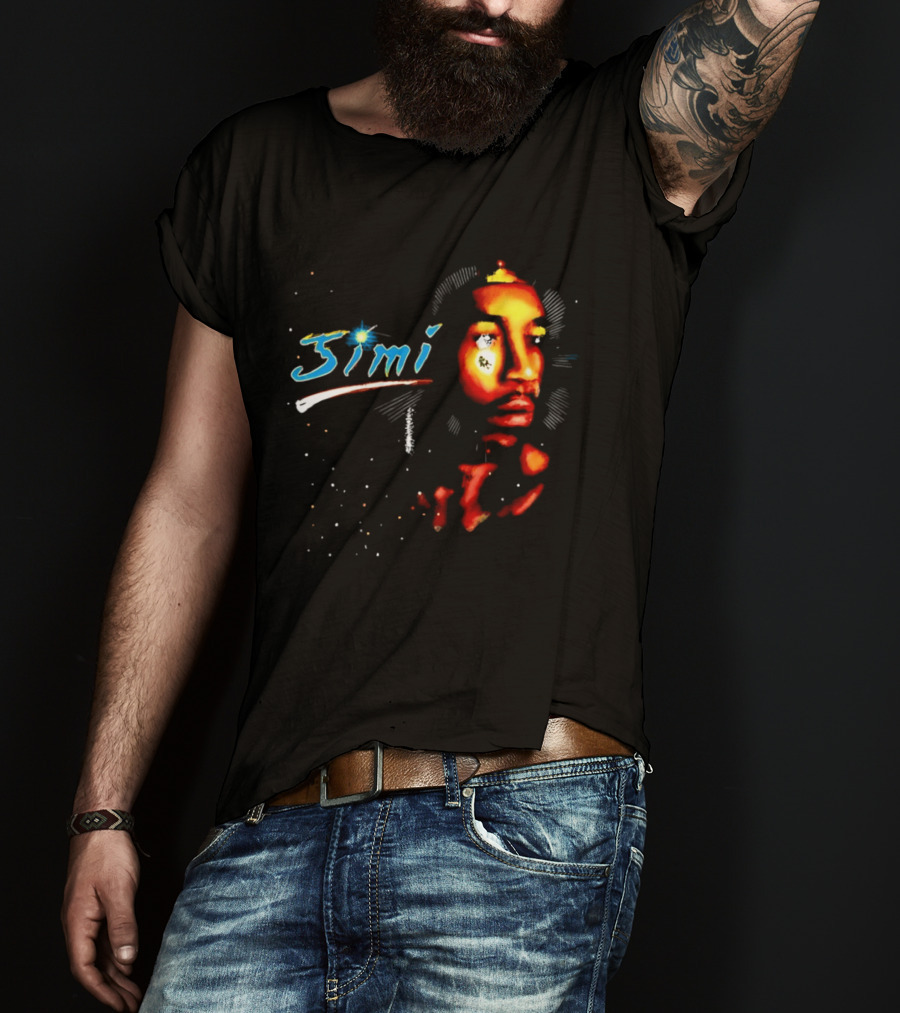 Jimi Hendrix Psychedelic Cosmic Stardust Simi T-Shirt