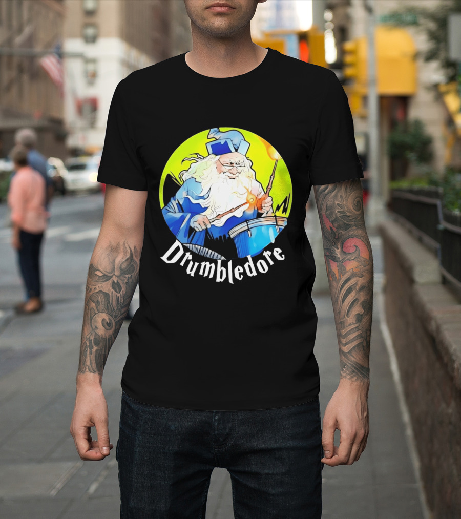 Drumbledore Wizards Percussionist Fantasy Magic T-Shirt