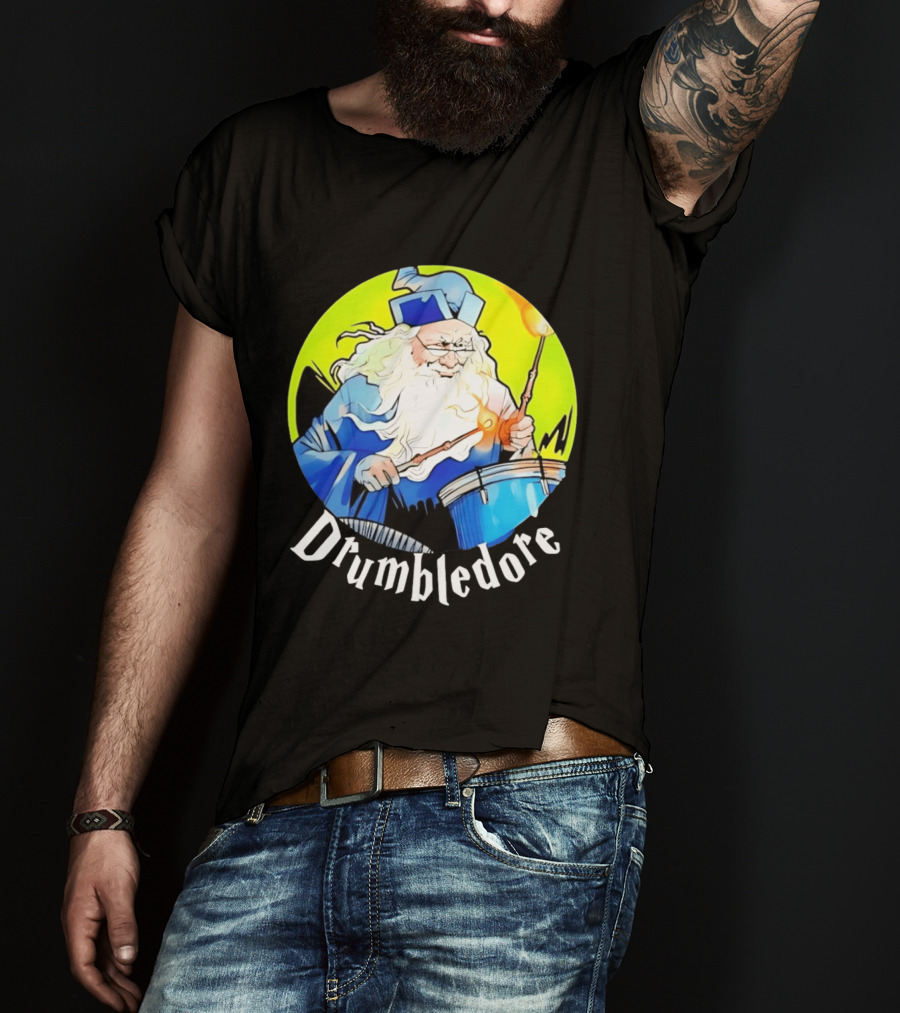 Drumbledore Wizards Percussionist Fantasy Magic T-Shirt