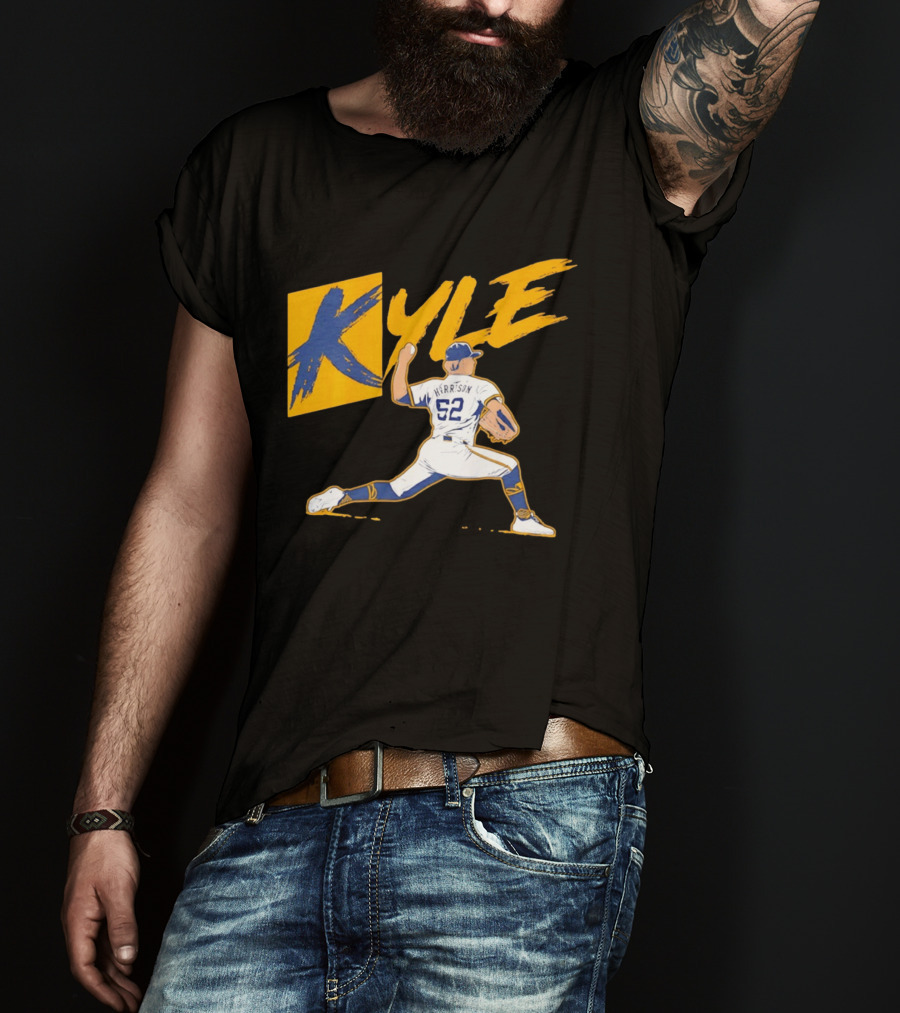 Kyle Harrison 52 Milwaukee Brewers MLB Baseball K Sign T-Shirt