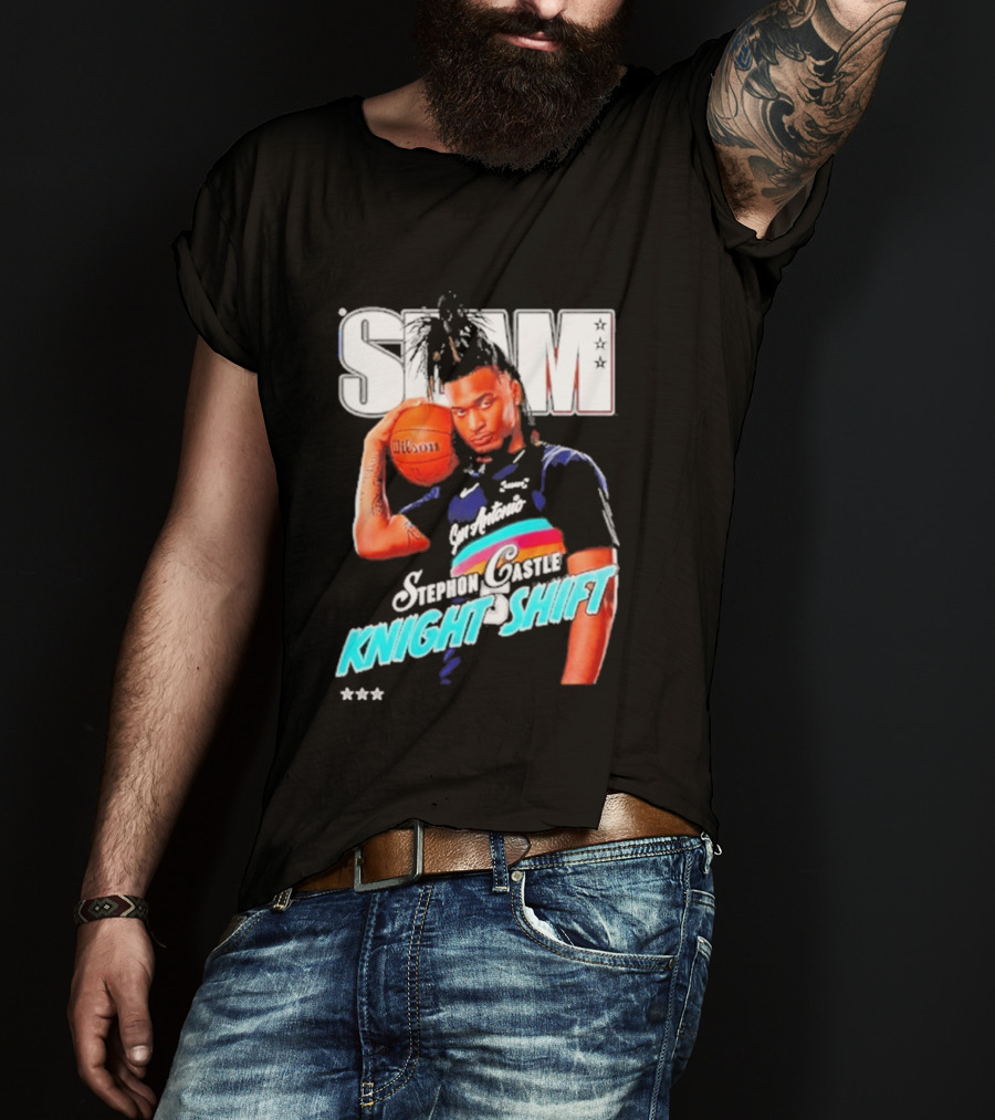 San Antonio Spurs Stephon Castle Slam Knight Shift T-Shirt