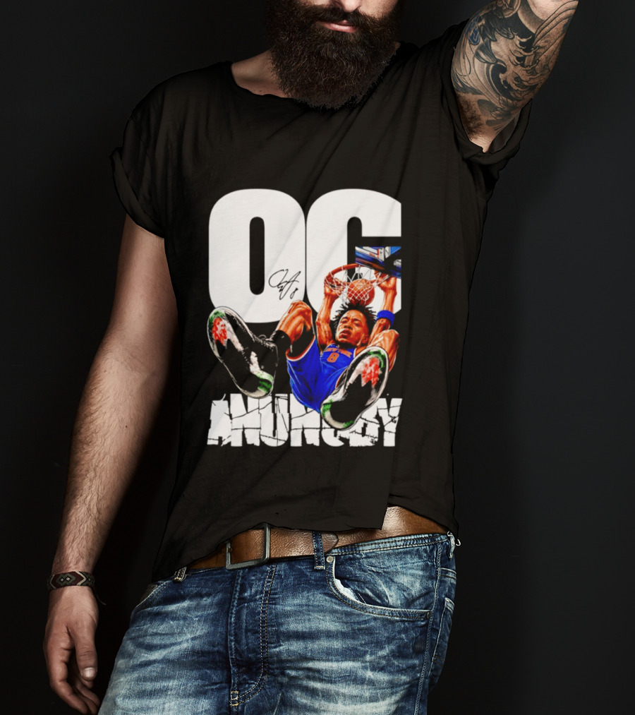 OG Anunoby Dunking New York Knicks Caricature T-Shirt