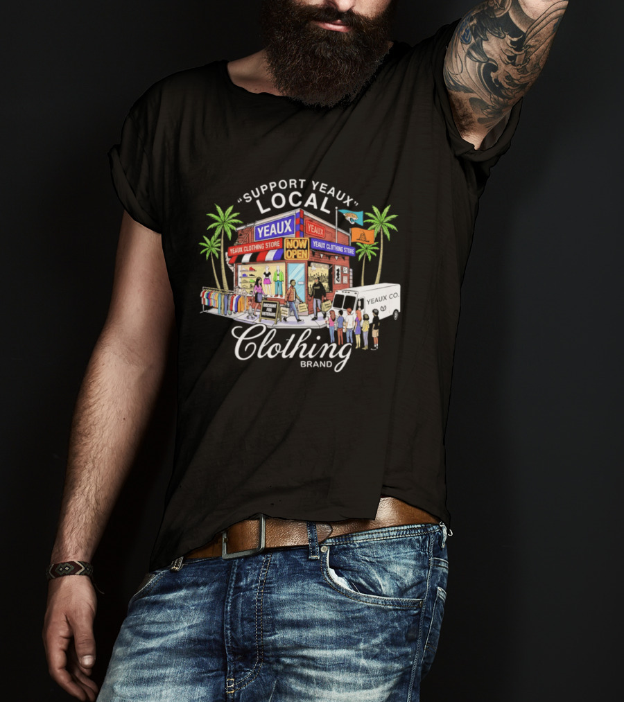 Support Yeaux Local Yeaux Clothing Store Now Open Jacksonville Gadsden Flag T-Shirt