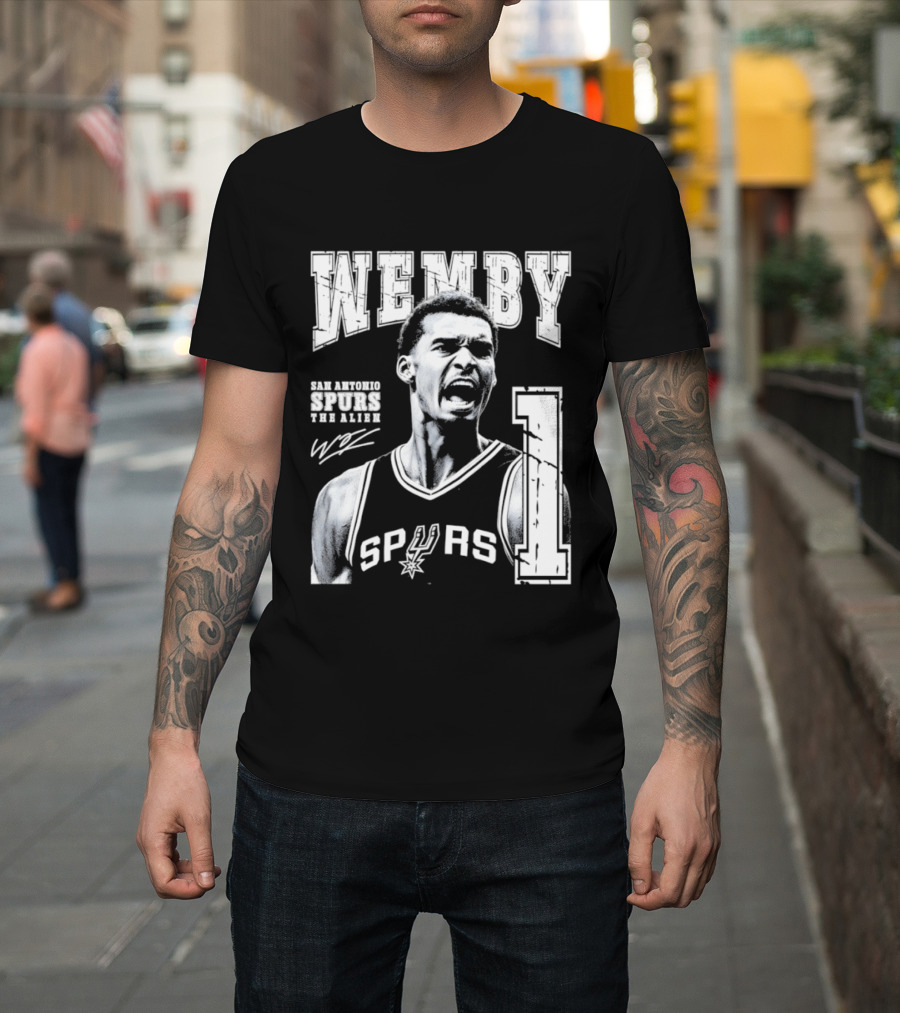 Wemby San Antonio Spurs The Alien 1 Victor Wembanyama Basketball T-Shirt