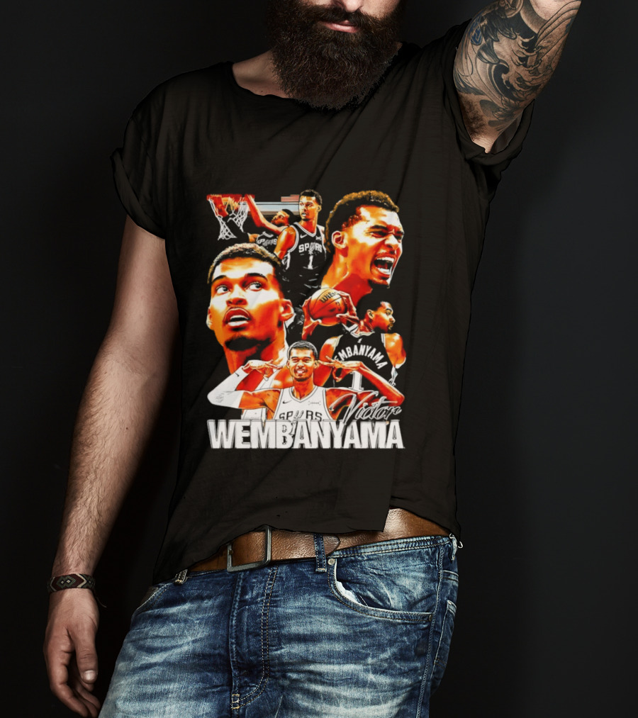 Victor Wembanyama Spurs Basketball Hero Collection T-Shirt
