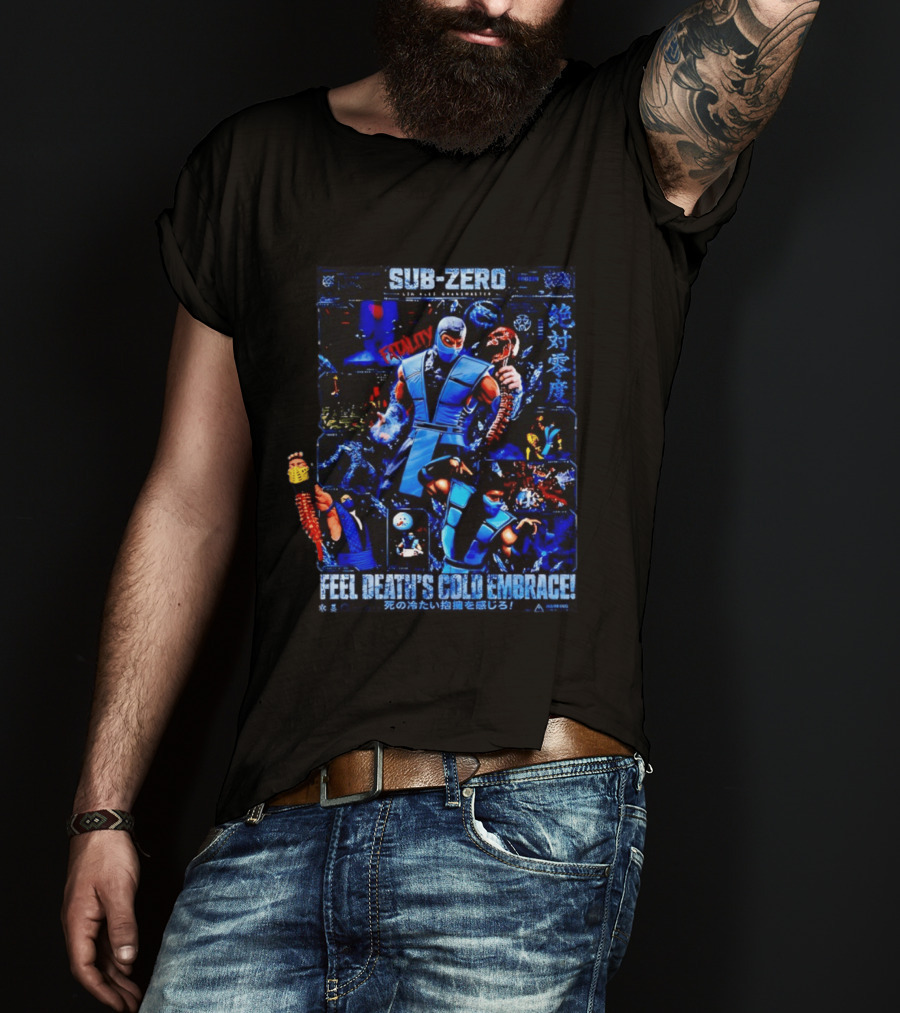 SUB ZERO Fatality Feel Death's Cold Embrace Mortal Kombat T-Shirt