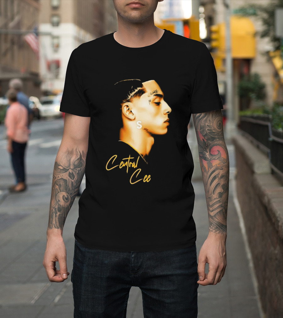 Central Cee Star UK Portrait Profile T-Shirt