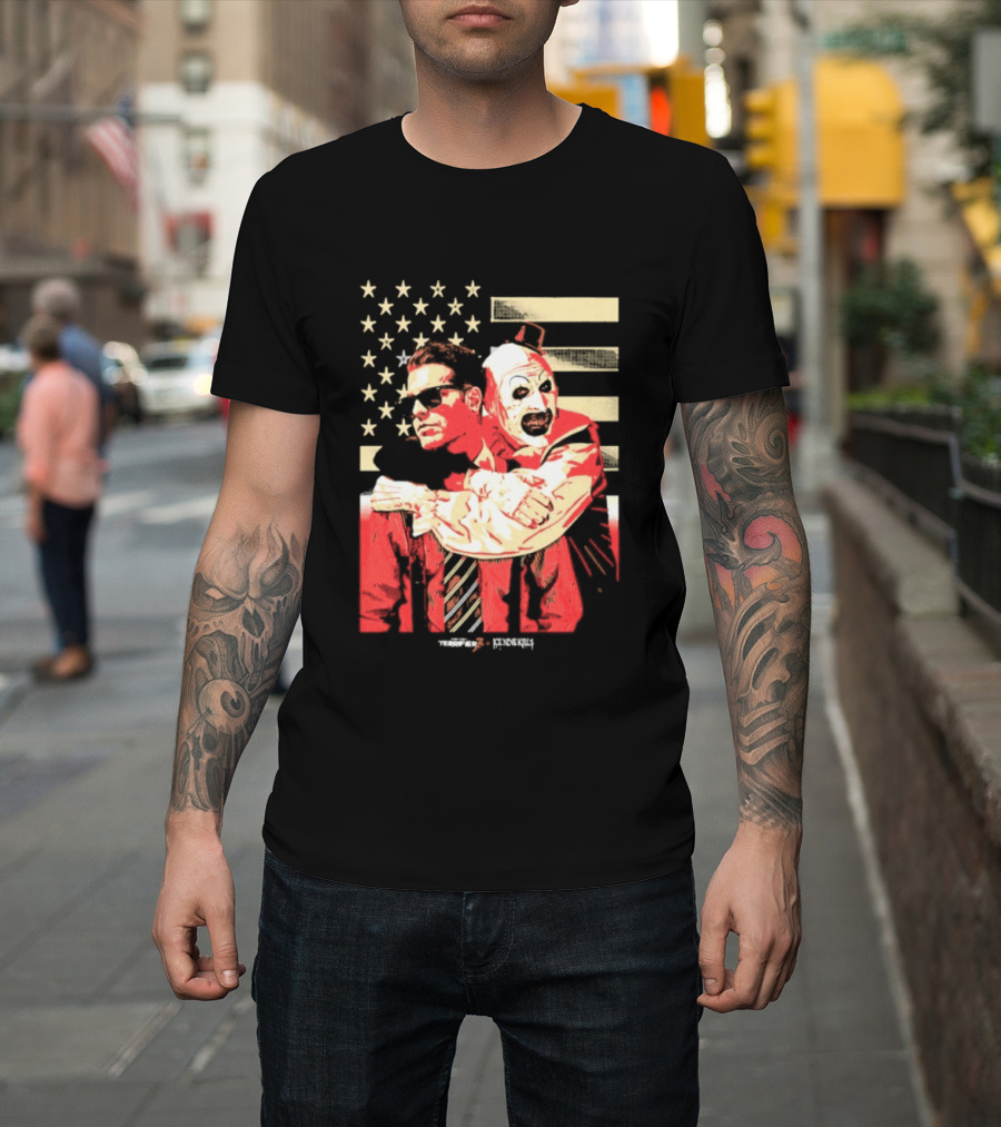 Ice Nine Kills Spencer Clown American Flag Horror Aesthetic T-Shirt