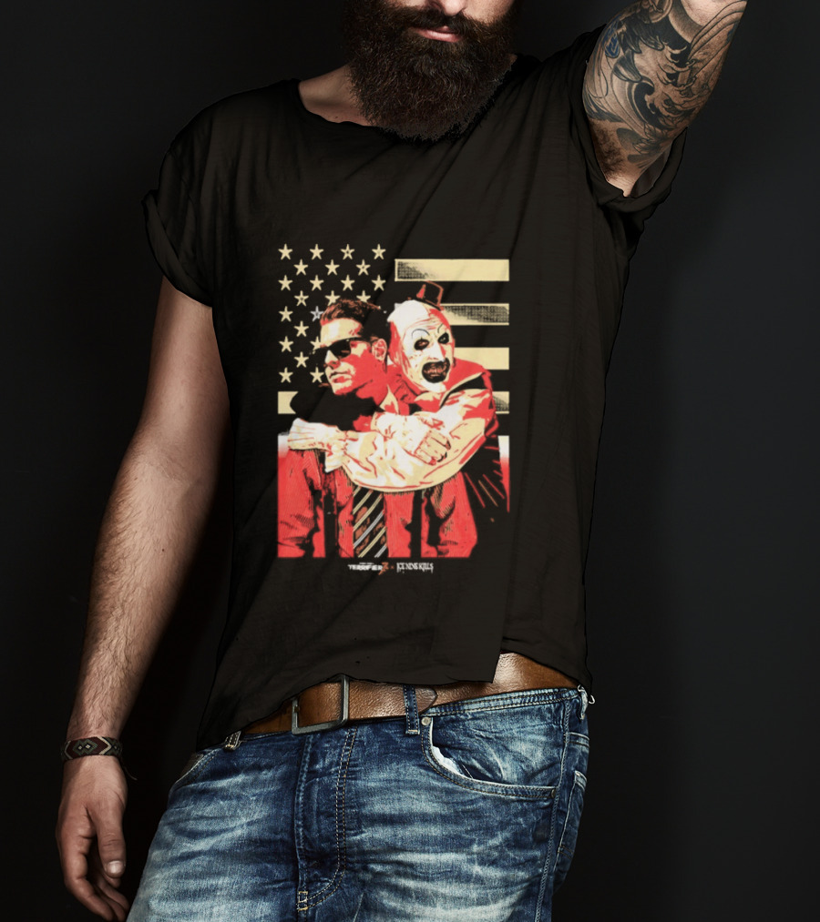 Ice Nine Kills Spencer Clown American Flag Horror Aesthetic T-Shirt