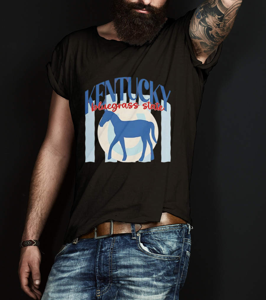 Kentucky Bluegrass State Horse Horseshoe T-Shirt