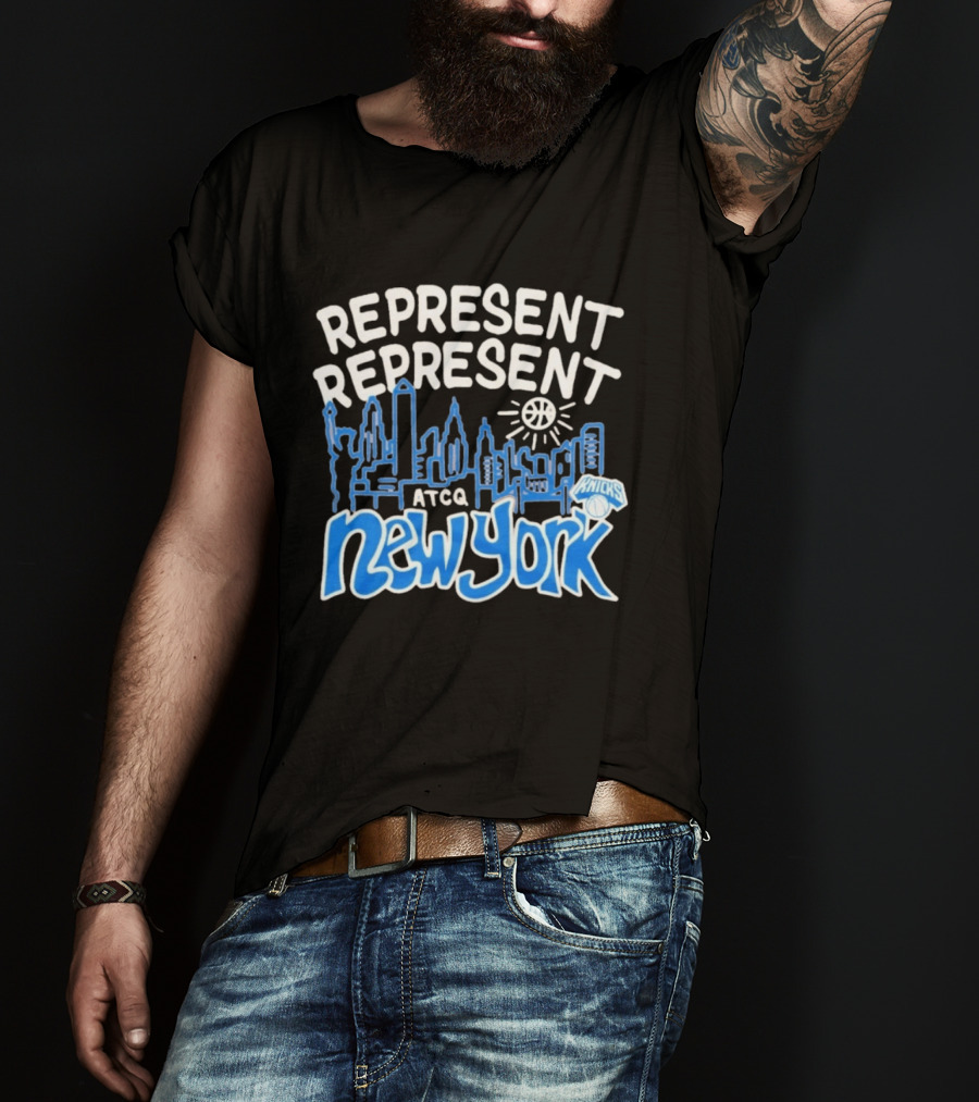 Represent Represent New York Knicks ATCQ NBA Basketball T-Shirt
