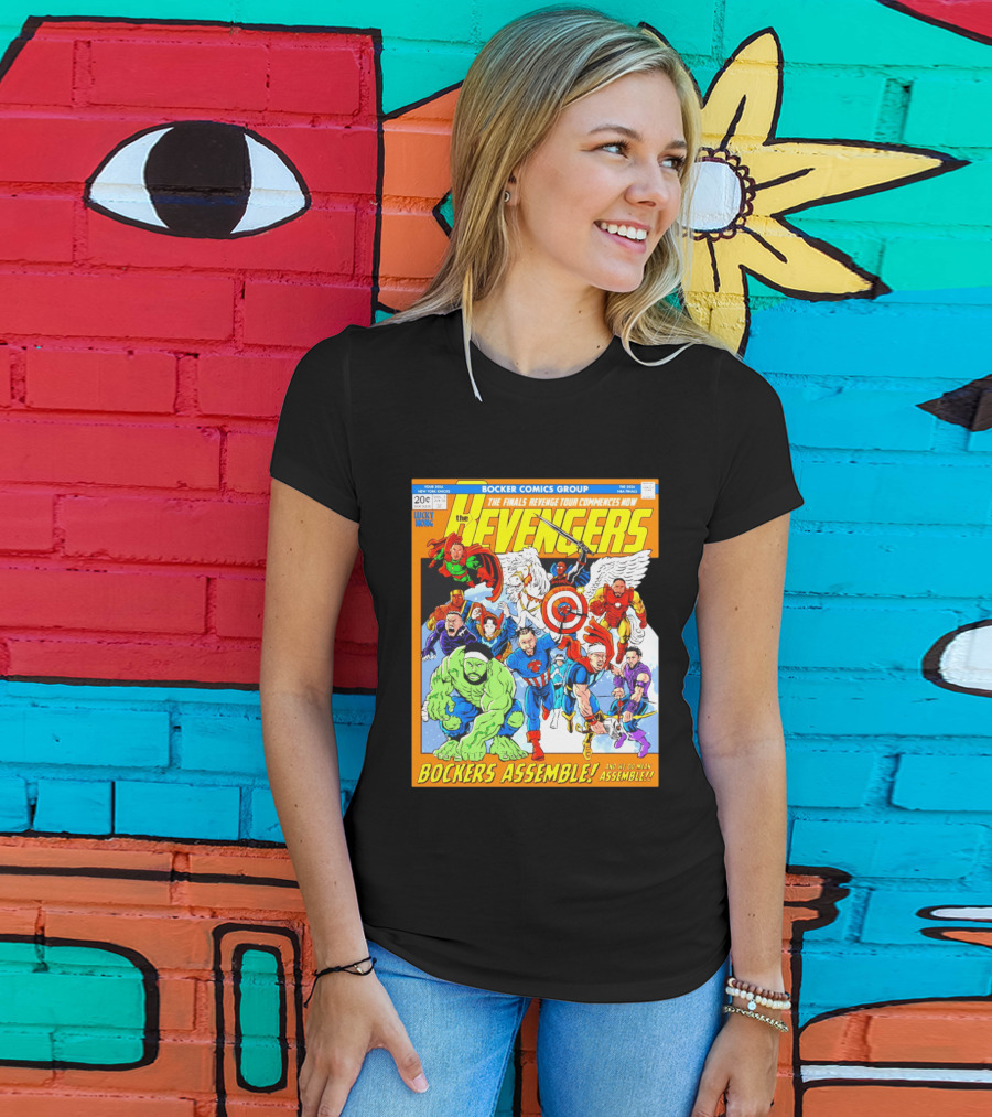 New York Knicks Bocker Comics Finals Revenge Tour Bockers Assemble T-Shirt