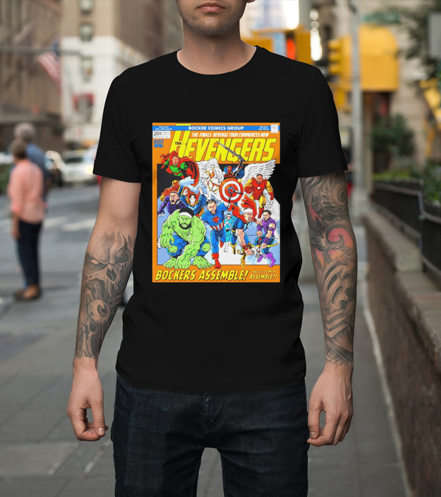 New York Knicks Bocker Comics Finals Revenge Tour Bockers Assemble T-Shirt