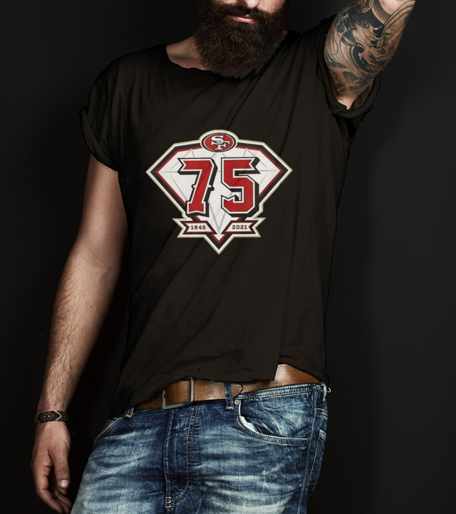 San Francisco 49ers SF 75th Anniversary 1946 2021 T-Shirt