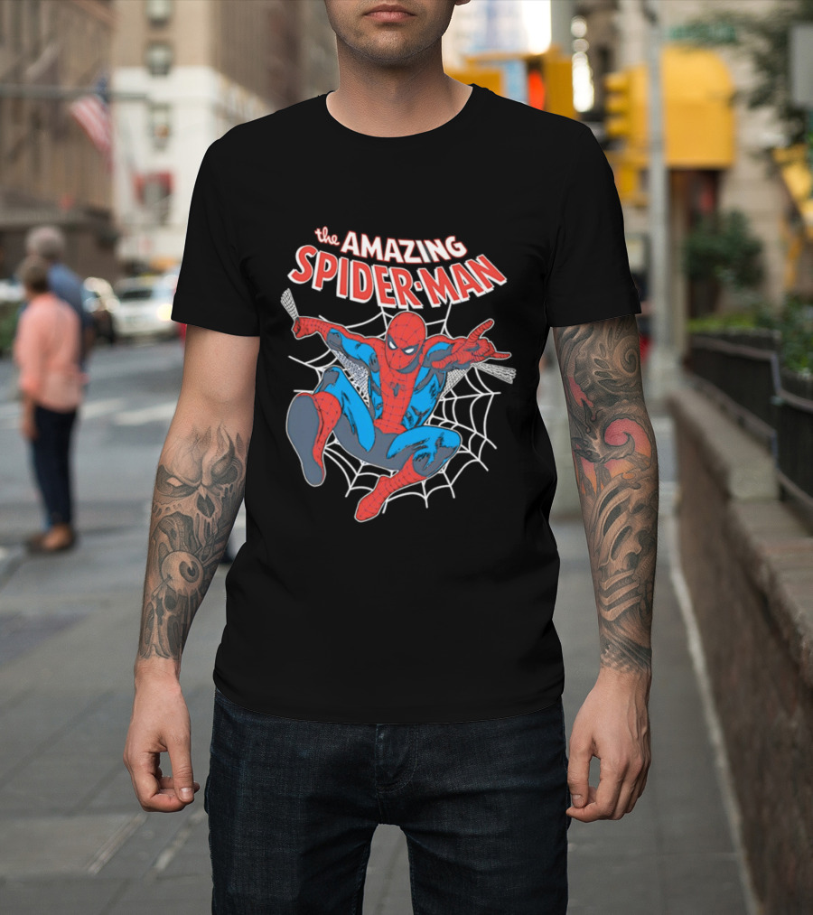 The Amazing Spider Man Web Crawling Comic T-Shirt