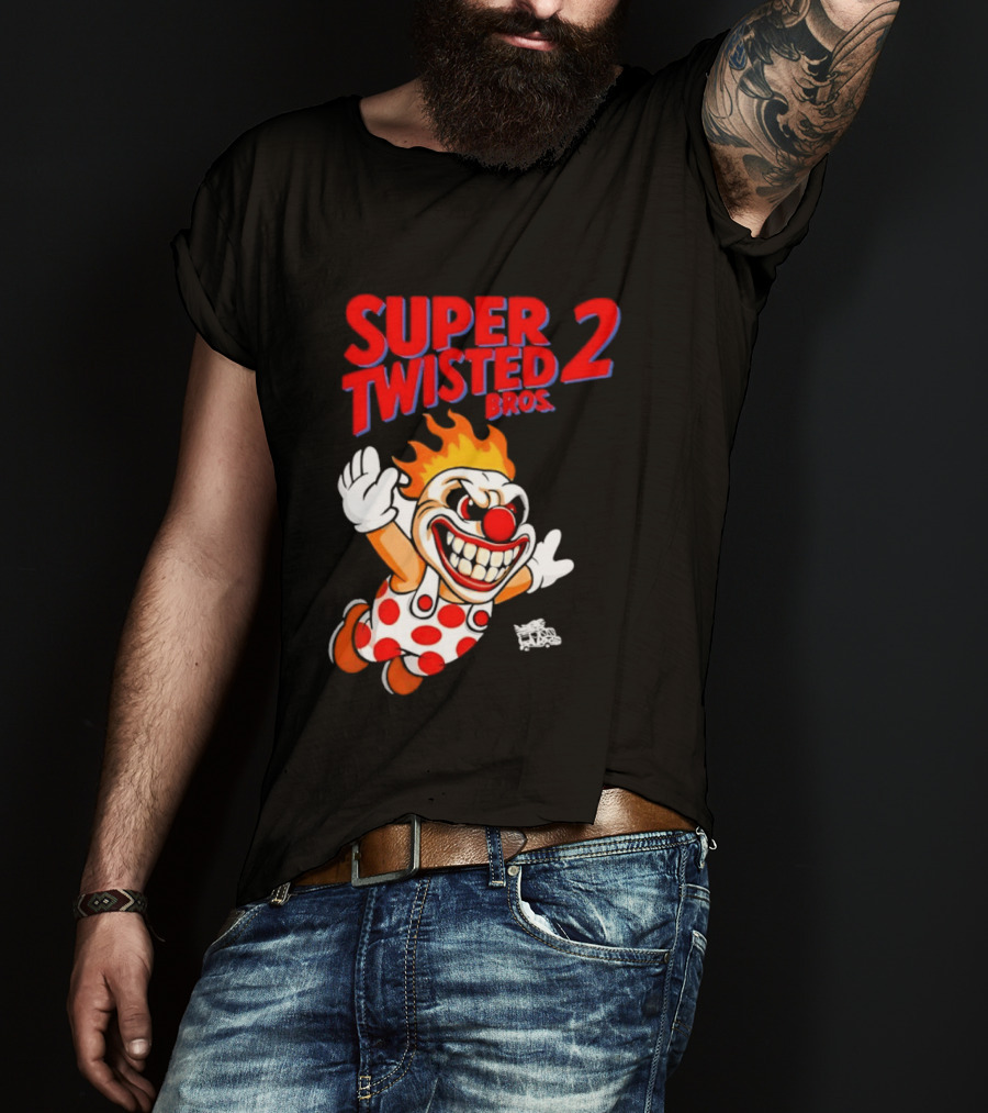 Super Twisted 2 Bros Sweet Tooth Twisted Metal Video Game Mashup T-Shirt