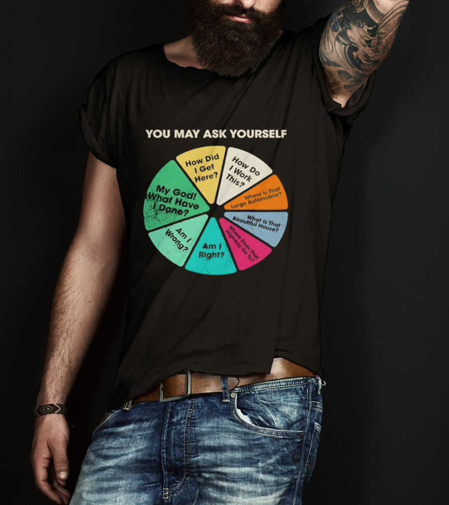Talking Heads Pie Chart Lyrics You May Ask Yourself Once In A Lifetime T-Shirt