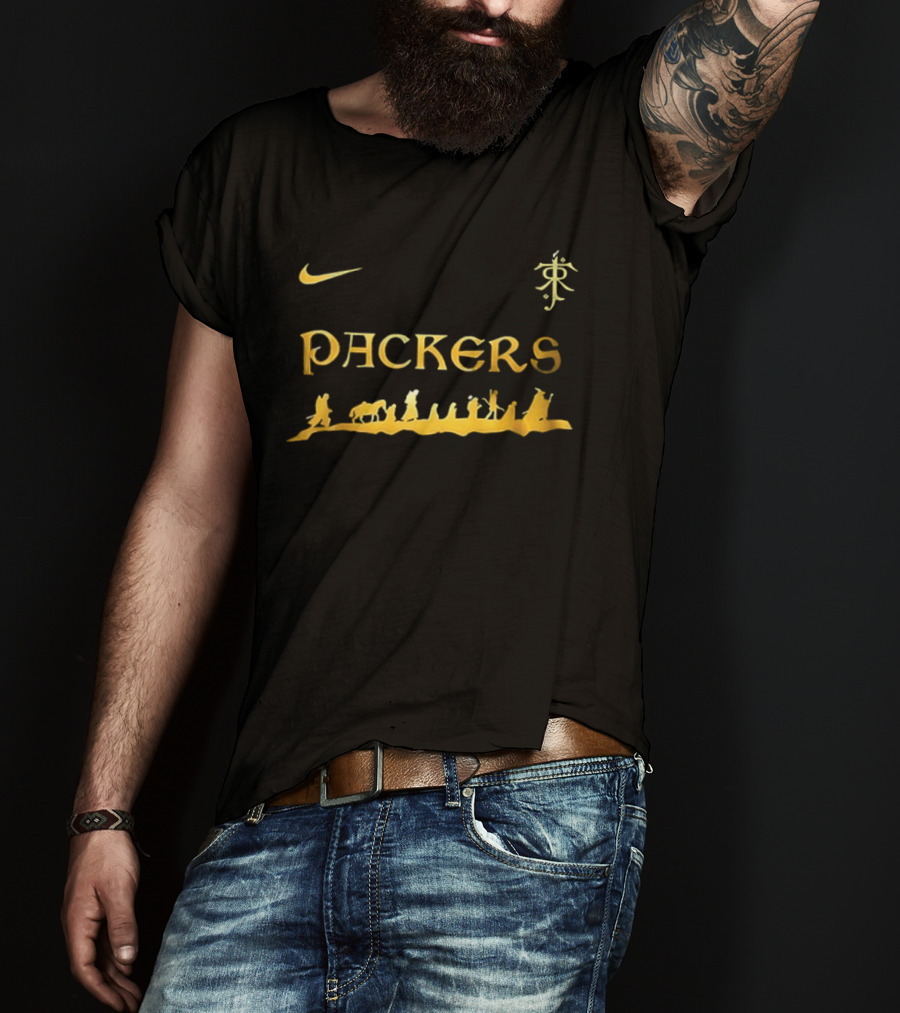 Nike Packers Fellowship Journey Football Lord Of The Rings Collaboration T-Shirt