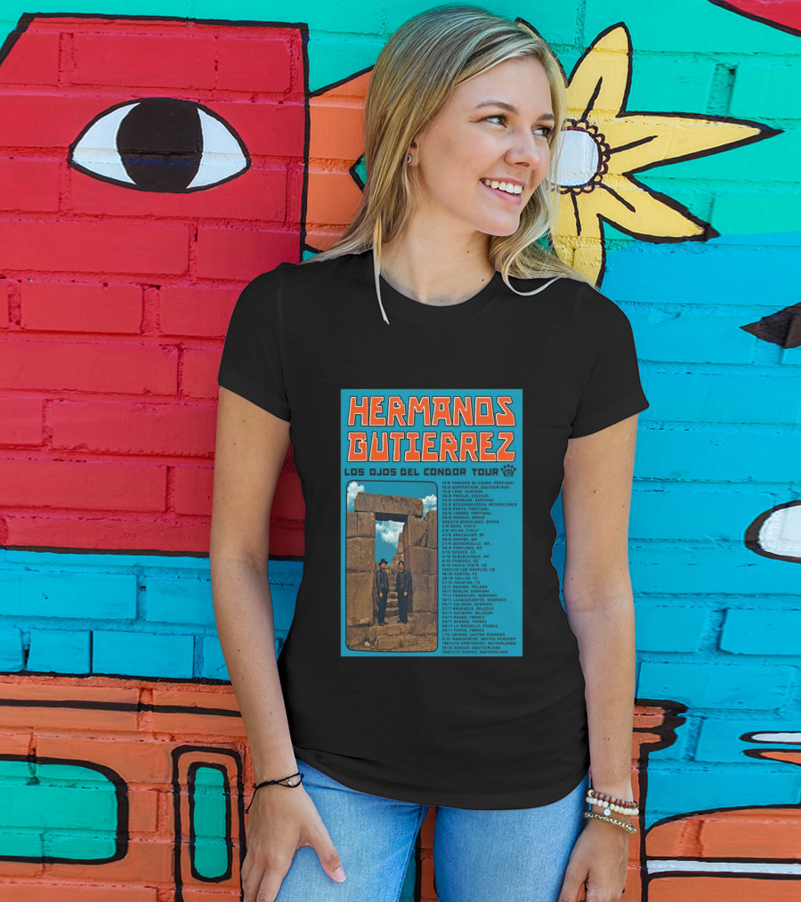 Hermanos Gutierrez Los Ojos Del Condor Tour 2026 Portugal Switzerland Germany Netherlands Spain USA Mexico Canada T-Shirt