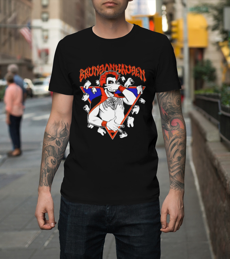 Brunsonhausen WWE Fan Art Featuring Danhausen And Jalen Brunson T-Shirt