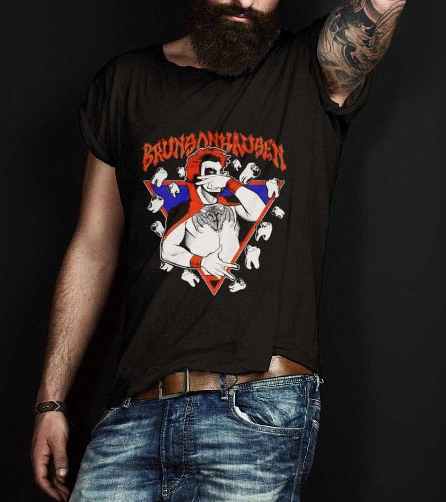 Brunsonhausen WWE Fan Art Featuring Danhausen And Jalen Brunson T-Shirt