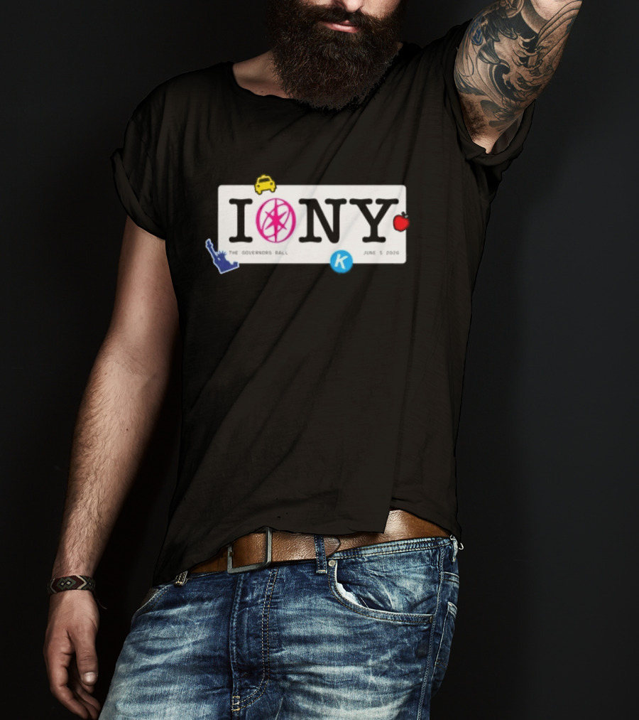 I Love NY The Governors Ball 2026 Statue Of Liberty Apple K T-Shirt
