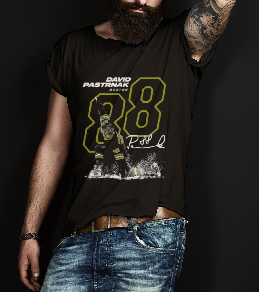 David Pastrnak 88 Boston Bruins NHL Player Fan Gear T-Shirt