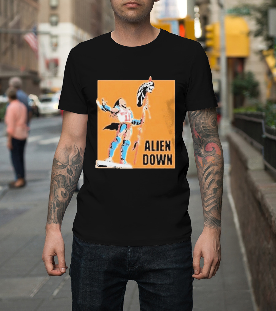 Jalen Brunson Knicks 11 Alien Down Spurs Wemby T-Shirt